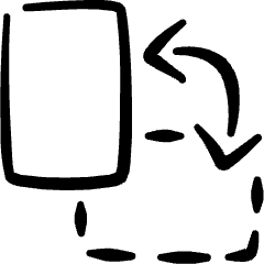 Text Formating Rotate Horizontal Icon from Freehand Set