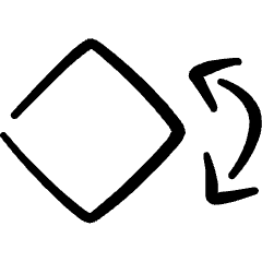 Text Formating Rotate Shape Icon from Freehand Set