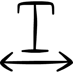 Text Formating Scale Horizontal Icon from Freehand Set