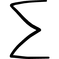Text Formating Sigma Icon from Freehand Set