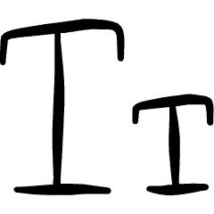 Text Formating Small Caps Icon from Freehand Set