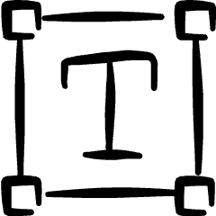 Text Formating Square Icon from Freehand Set