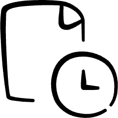 Time Files Clock Icon from Freehand Set