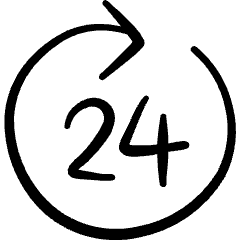 Time Clock 24 Hrs 1 Icon from Freehand Set