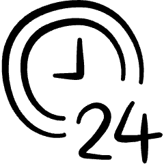 Time Clock 24 Hrs 3 Icon from Freehand Set