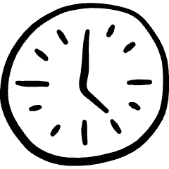 Time Clock Circle Icon from Freehand Set