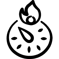 Time Clock Fire Icon from Freehand Set