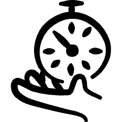 Time Clock Share Icon from Freehand Set