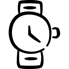 Time Wrist Watch Icon from Freehand Set