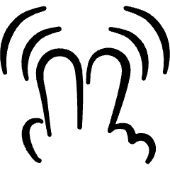 Gesture Double Tap Two Fingers Icon from Freehand Set