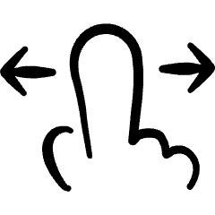 Gesture Swipe Horizontal Icon from Freehand Set