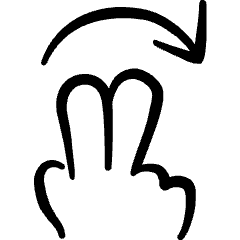 Gesture Swipe Horizontal Right Two Fingers Icon from Freehand Set