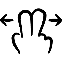 Gesture Swipe Two Fingers Horizontal Icon from Freehand Set