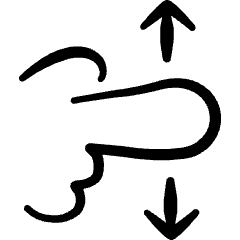 Gesture Swipe Vertical Icon from Freehand Set