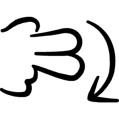 Gesture Swipe Vertical Down Two Fingers Icon from Freehand Set
