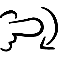 Gesture Swipe Vertical Down Icon from Freehand Set