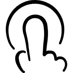 Gesture Tap Icon from Freehand Set