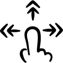Gesture Tap Move Icon from Freehand Set