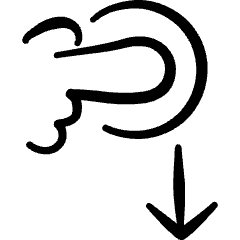 Gesture Tap Swipe Down Icon from Freehand Set