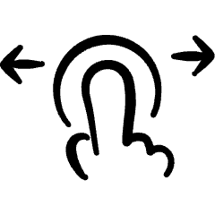 Gesture Tap Swipe Horizontal Icon from Freehand Set