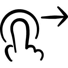 Gesture Tap Swipe Right Icon from Freehand Set