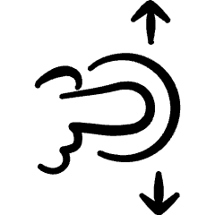 Gesture Tap Swipe Vertical Icon from Freehand Set