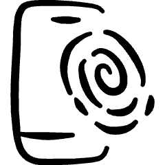 Touch Id Fingerprint Smartphone 2 Icon from Freehand Set
