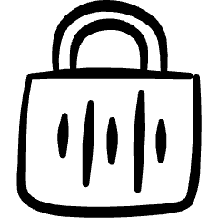Voice Id Lock Icon from Freehand Set