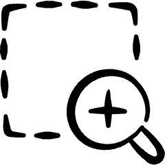 Zoom In Magnifier Area Icon from Freehand Set