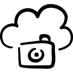 Cloud Camera Icon from Freehand Set