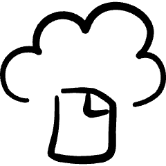 Cloud File Icon from Freehand Set