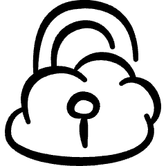 Cloud Lock 1 Icon from Freehand Set