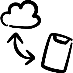 Cloud Phone Exchange Icon from Freehand Set