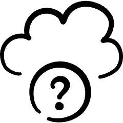 Cloud Question Icon from Freehand Set