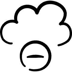 Cloud Subtract Icon from Freehand Set