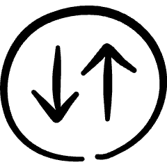 Data Transfer Circle Vertical Icon from Freehand Set