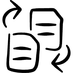 Data Transfer Document Icon from Freehand Set