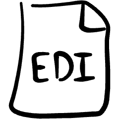 Data Transfer Edi File Icon from Freehand Set