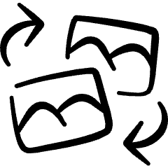 Data Transfer Image Icon from Freehand Set