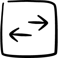 Data Transfer Square Horizontal Icon from Freehand Set