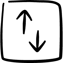 Data Transfer Square Vertical Icon from Freehand Set