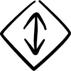 Data Transfer Vertical Diamond Icon from Freehand Set