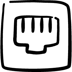 Network Ethernet Port Icon from Freehand Set