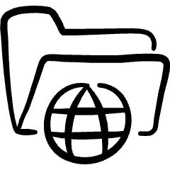 Network Folder Icon from Freehand Set