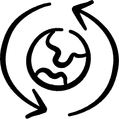 Network Globe Arrow Sync Icon from Freehand Set