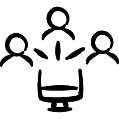 Network Monitor Team Icon from Freehand Set