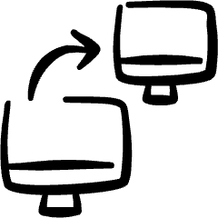 Network Monitor Transfer Arrow 1 Icon from Freehand Set