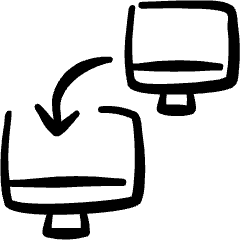 Network Monitor Transfer Arrow 2 Icon from Freehand Set