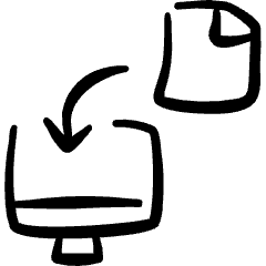 Network Monitor Transfer File Icon from Freehand Set
