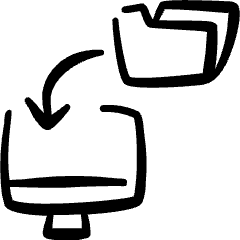 Network Monitor Transfer Folder Icon from Freehand Set